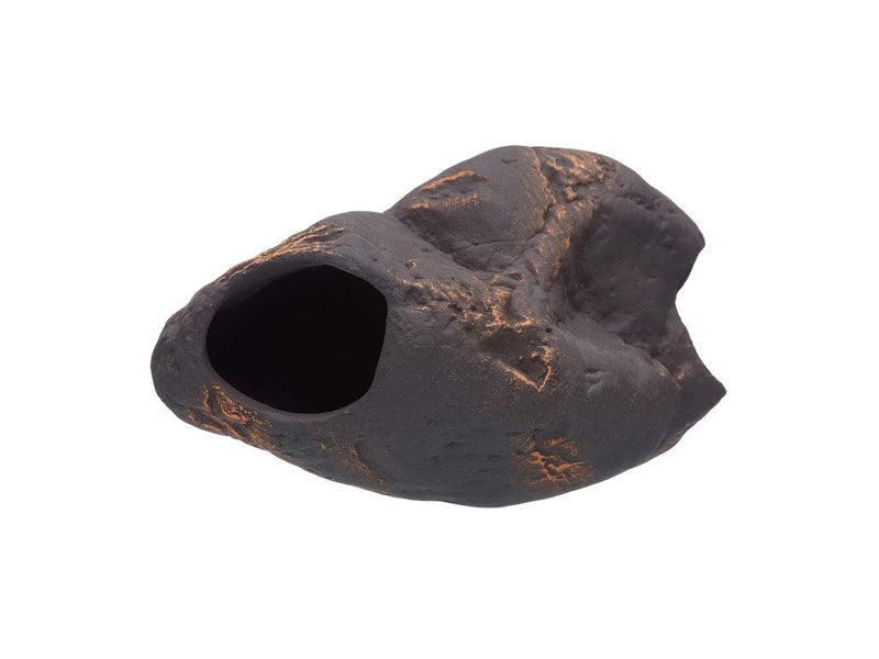 Plecoceramics Cichlid Stone Decoration - Aquarium cave for Cichlids, Betta, Small Fish - Fish Tank Hideway Decor - Betta Toys Hideout Stones House (Magma Stone Small) - Image 5